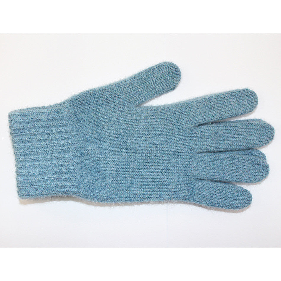 Mist colour Alpaca glove. White background.