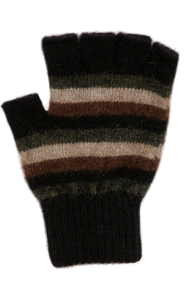 Fingerless gloves in colour Black
