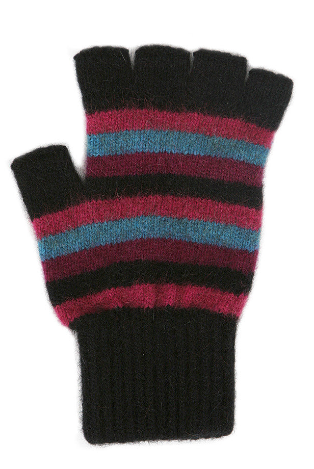 Fingerless gloves in colour Jewel