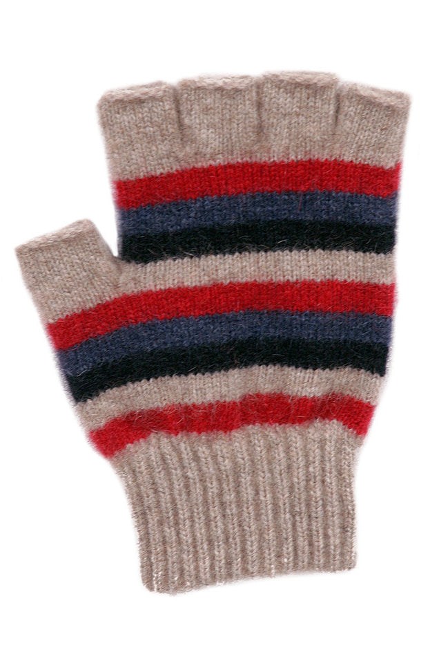 Fingerless gloves in colour Natural