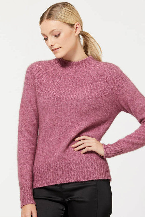 Heather colour cable jersey