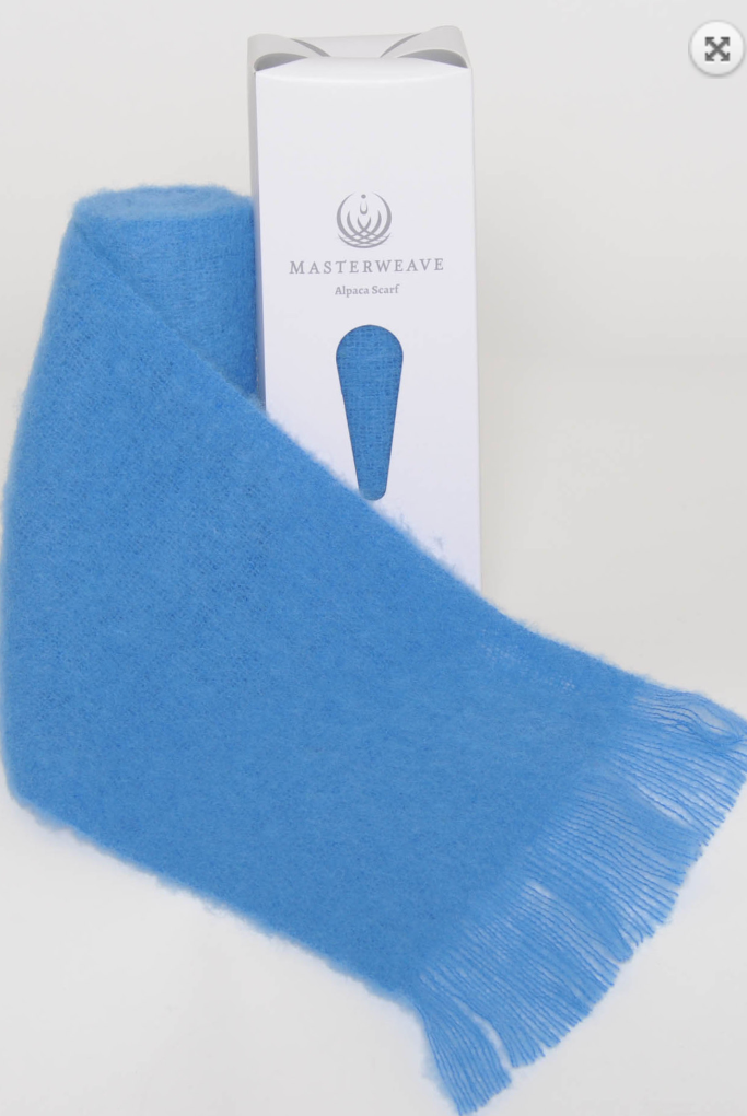 Alpaca scarf in colour Blue