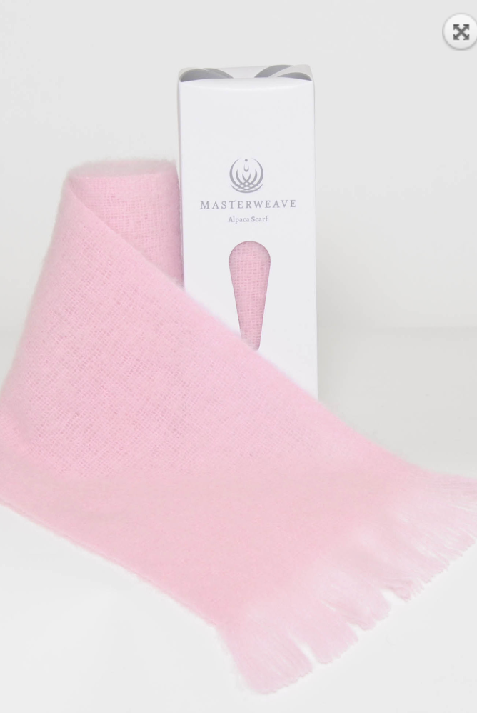 Alpaca scarf in colour Candy Pink
