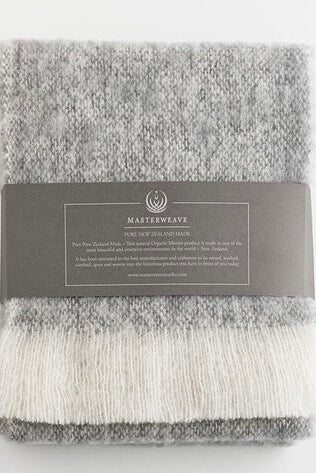 Stone coloured merino wool scarf