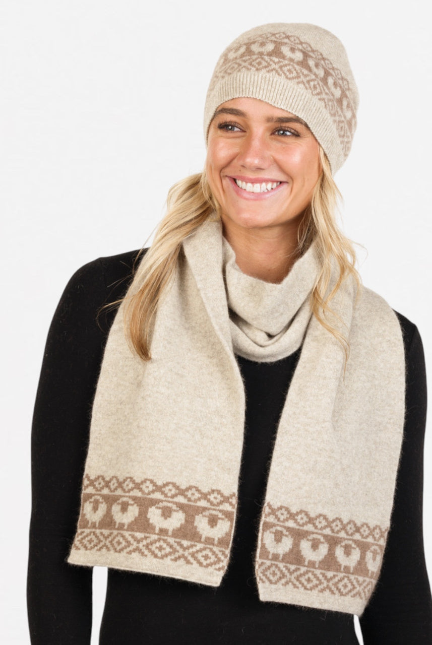 Native World - Merino and Possum Farm Beanie (NX902) Natural