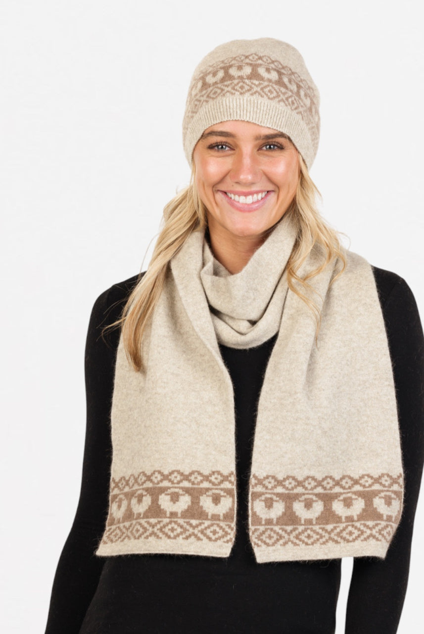 Native World - Merino and Possum Farm Beanie (NX902) Natural