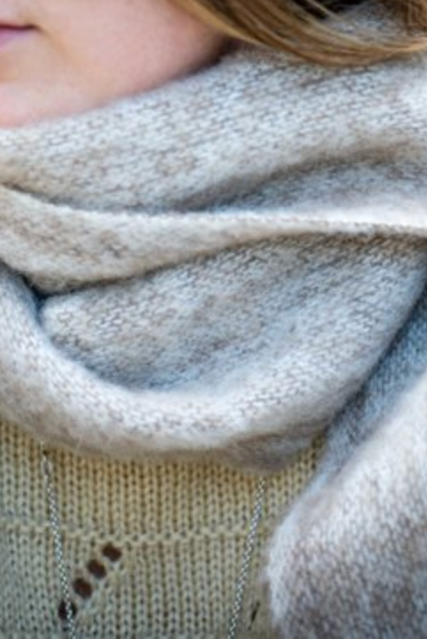 Women wearing Granite colour scarf