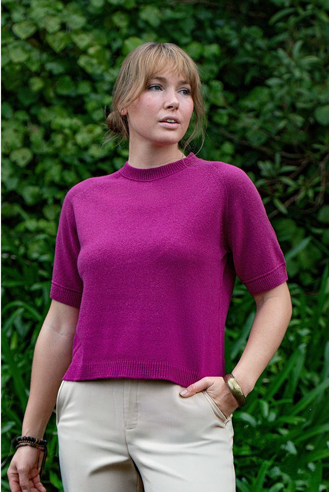 Lothlorian - Cotton & Merino Hansa Tee (CM106)Cerise