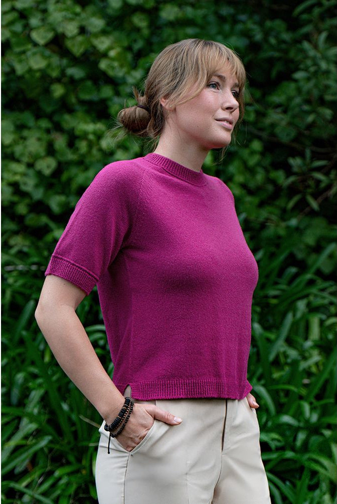 Lothlorian - Cotton & Merino Hansa Tee (CM106)Cerise