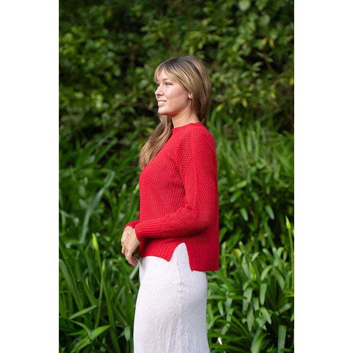 Lothlorian - Cotton & Merino Lax Jumper (CM108)Cherry Red