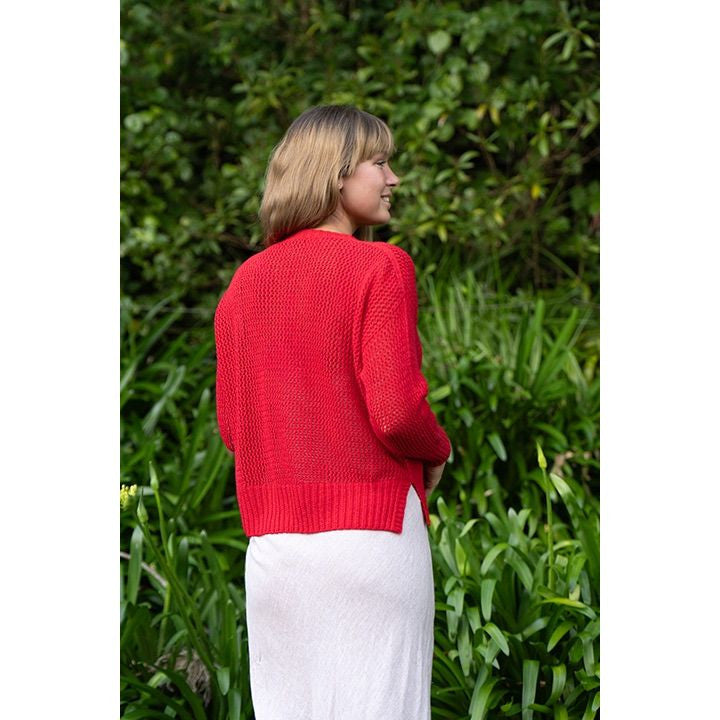 Lothlorian - Cotton & Merino Lax Jumper (CM108)Cherry Red