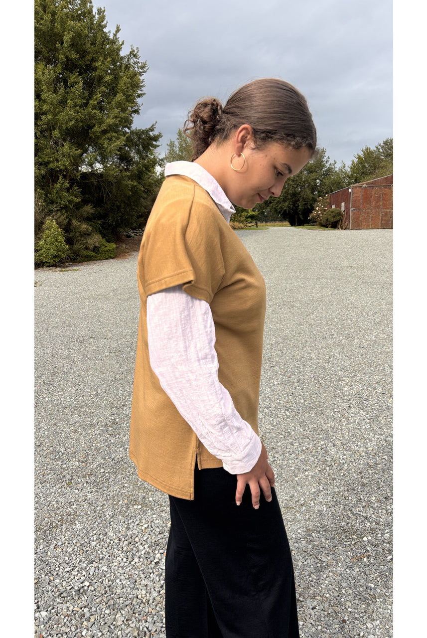 Bay Road Merino - Sonnet Tee (BR896)Caramel