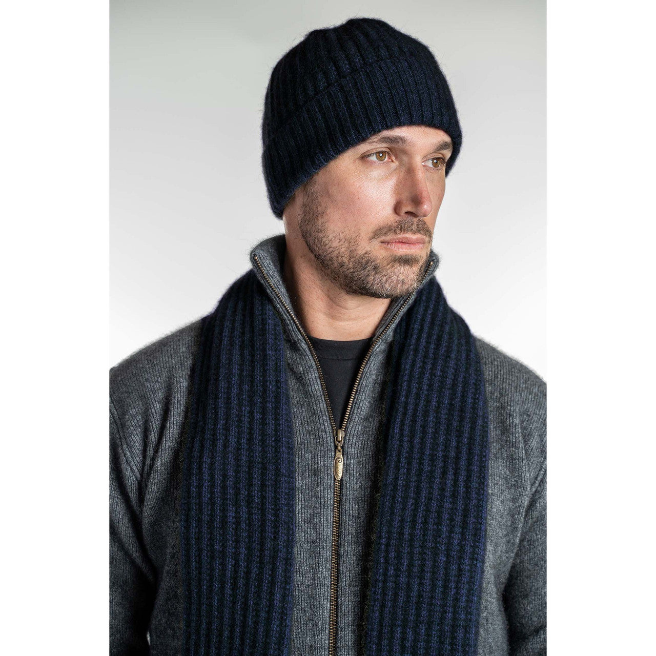 Koru Merino - Possum Ribbed Scarf (KO1020)