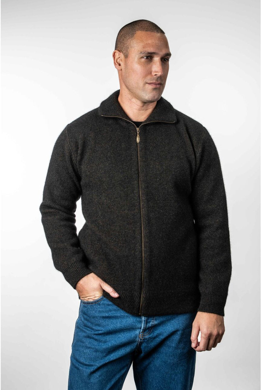 Koru - Men's Zip Through Collar Jacket (KO231) Espresso