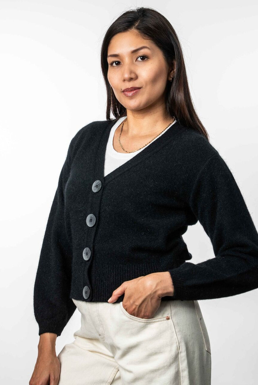 Koru - Merino - Possum V Neck Cardigan (KO557)