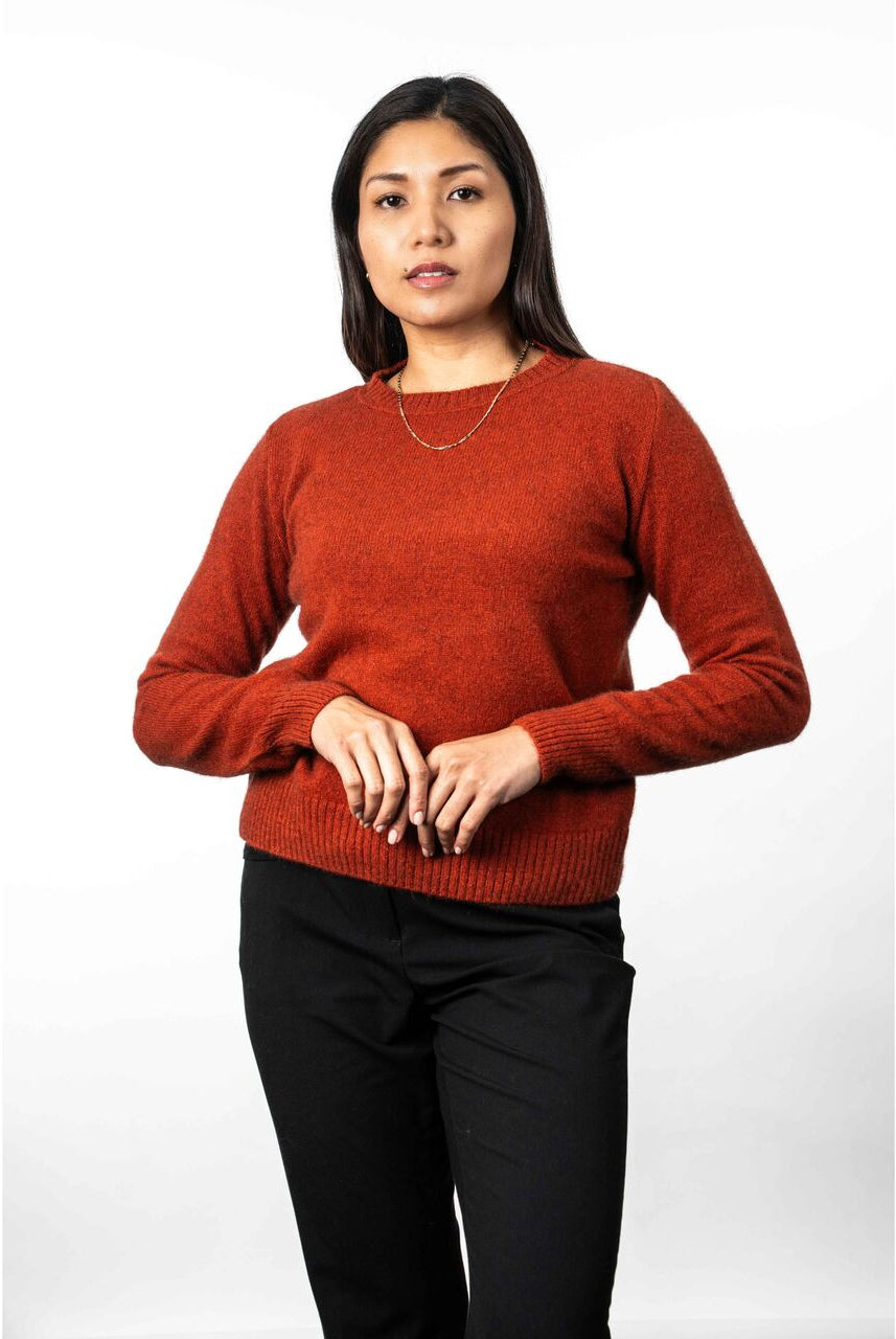 Koru - Merino & Possum Crew Neck Jumper (KO575)Sienna