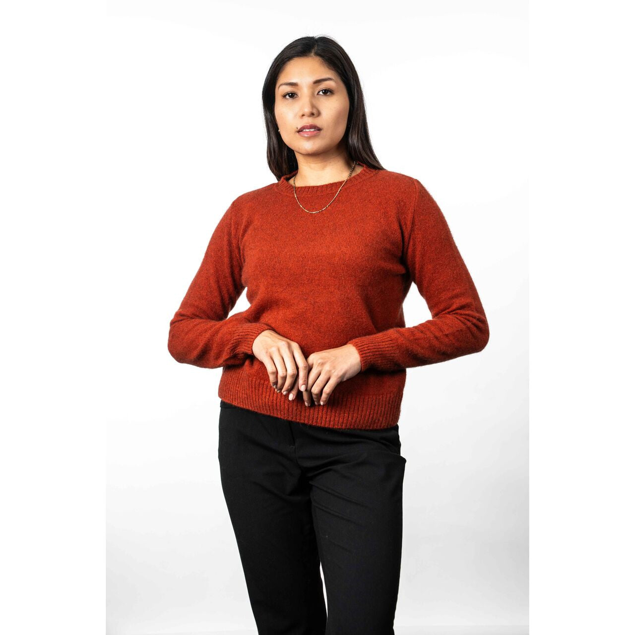 Koru - Merino & Possum Crew Neck Jumper (KO575)Sienna