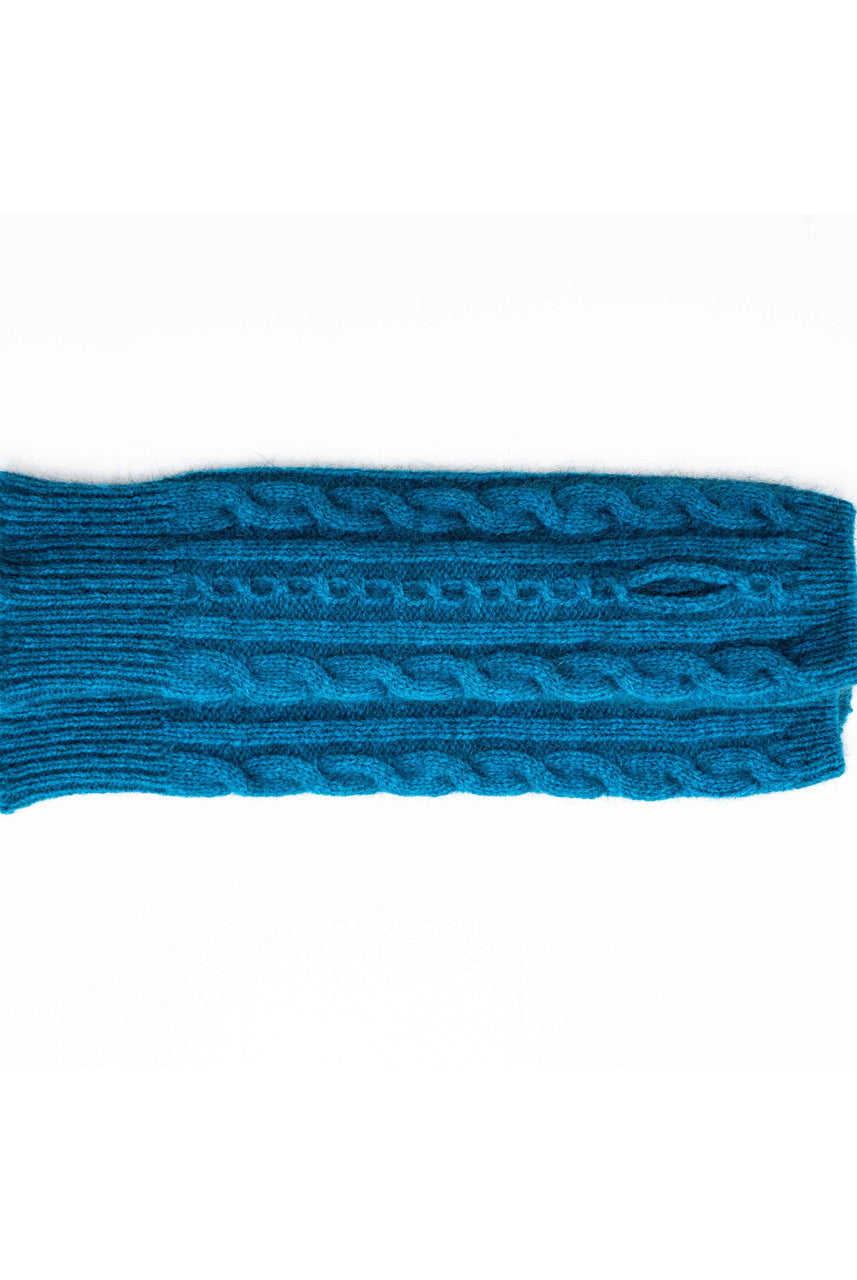 Koru Cabled Merino - Possum Glovelets (KO62)Pacific