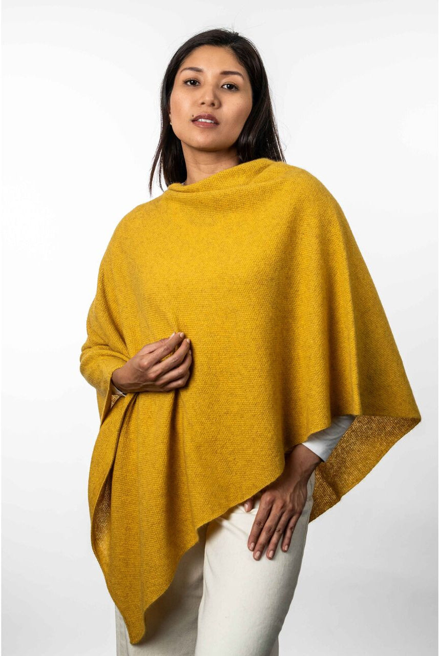 Koru Merino - Possum Two Way Poncho (KO798)Kowhai