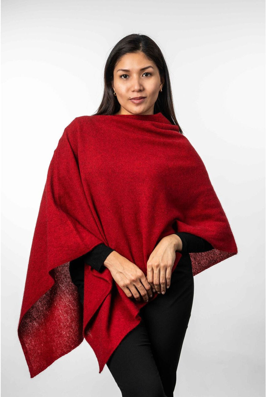 Koru Merino - Possum Two Way Poncho (KO798)Rata