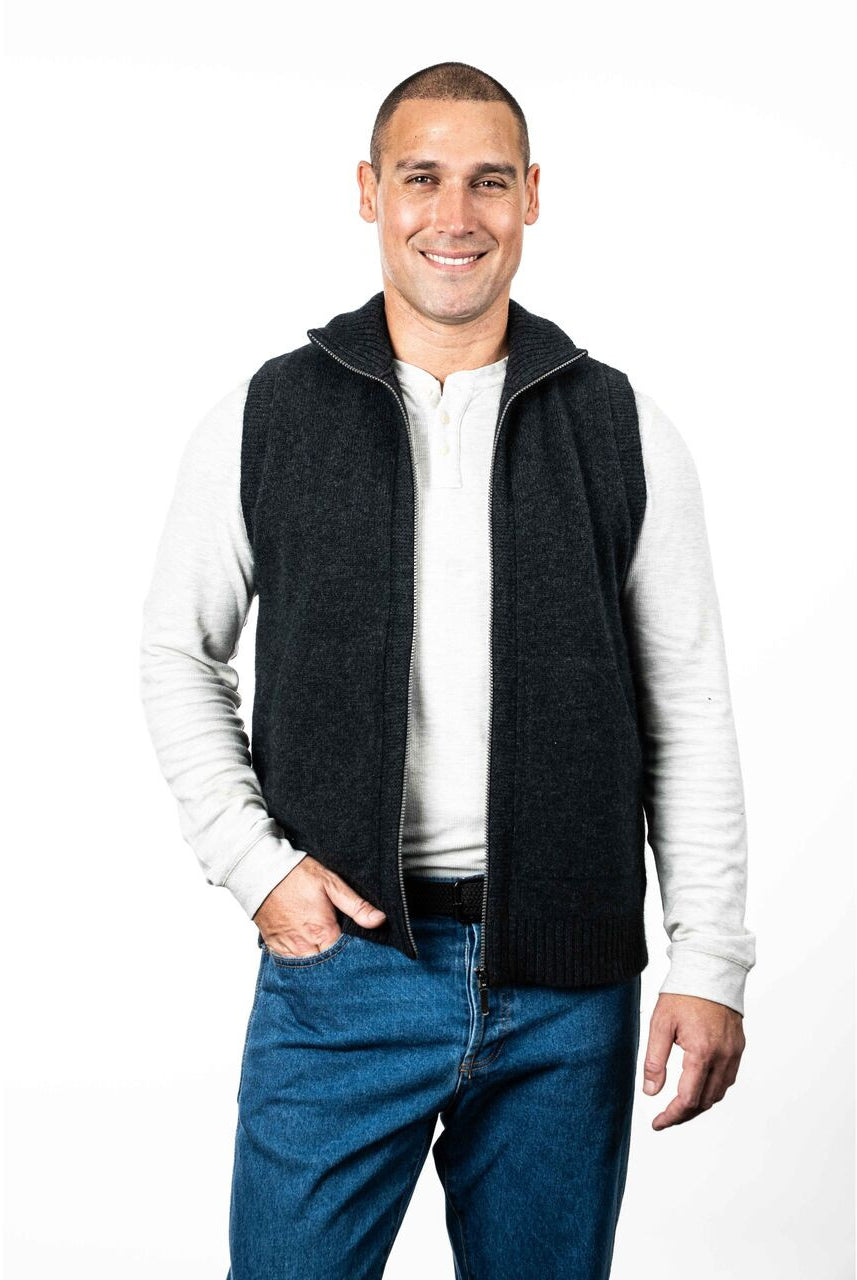 Koru - Merino & Possum Zip Vest
