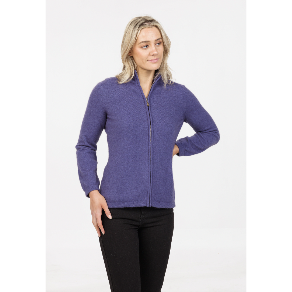 Native World - Merino & Possum Full Zip Jacket (NB485)Violet
