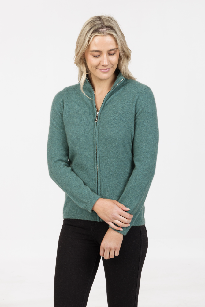 Native World - Merino & Possum Full Zip Jacket (NB485)Mist