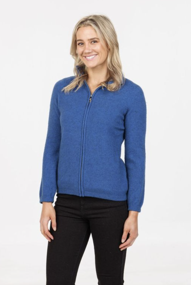 Native World - Merino & Possum Full Zip Jacket (NB485)Cornflower