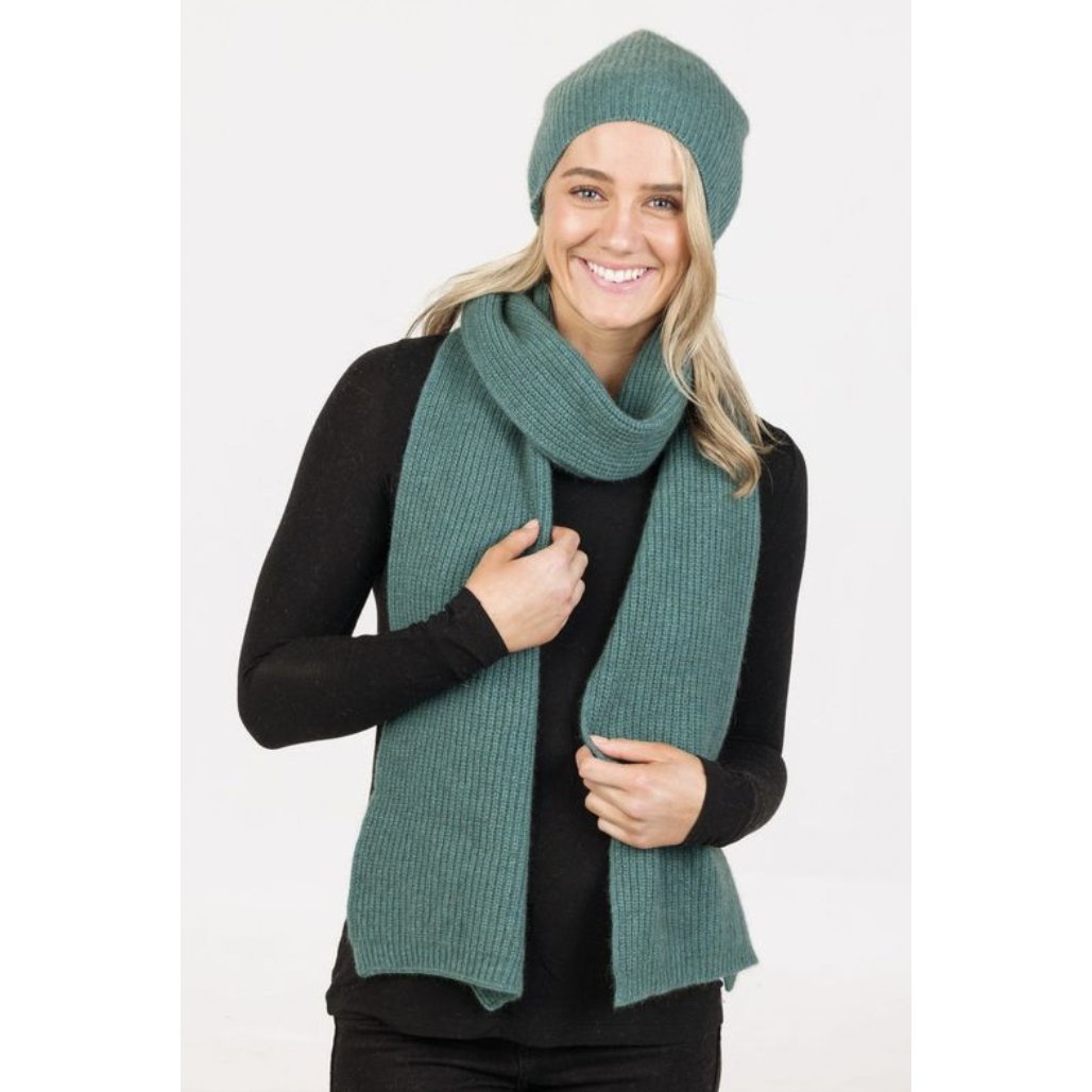 Native World - Merino & Possum Slouch Scarf (NX876)Mist