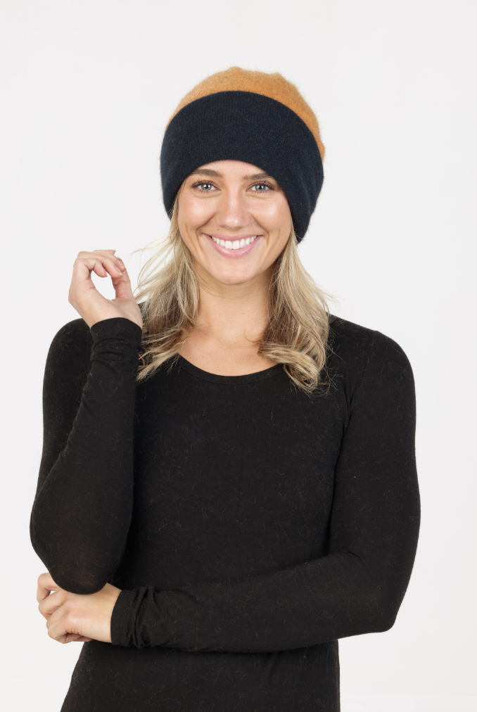 Native World - Merino & Possum Reversible Beanie (NX740)Ginger