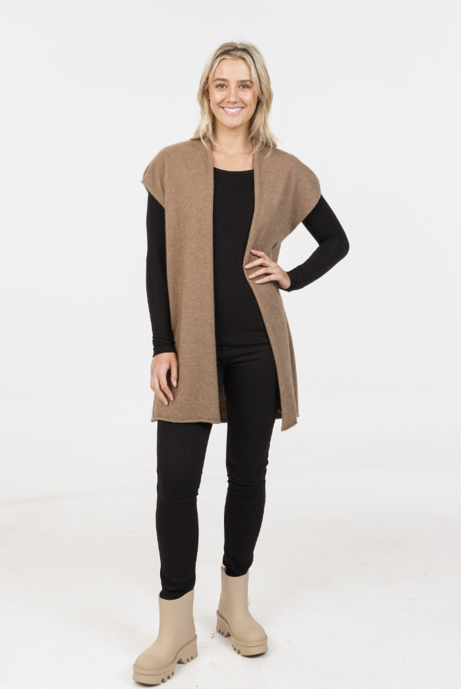 Native World - Merino & Possum Possum Gillet (NB890)Mink