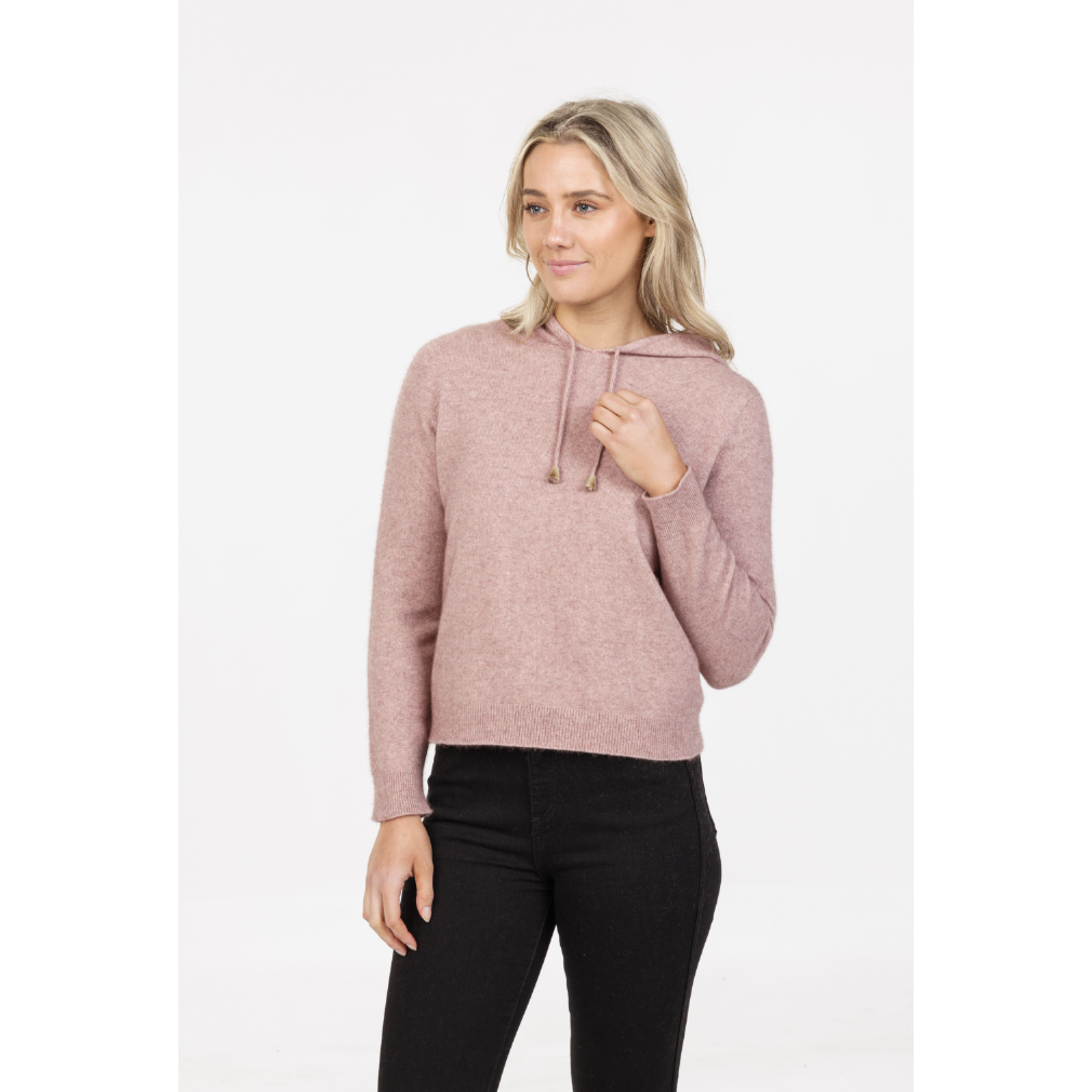 Native World - Merino & Possum Cropped Hoodie (NB888)Lily