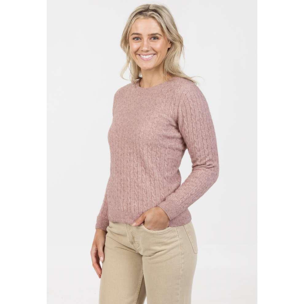 Native World - Merino & Possum Classic Cable Sweater (NB885)Lily