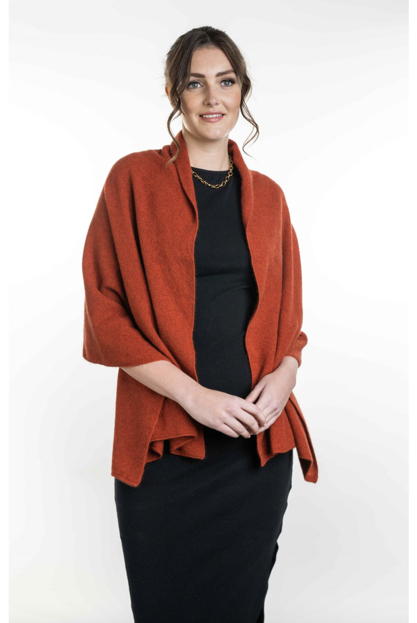 Koru Merino - Possum Lightweight Moss Stitch Wrap (KO518)