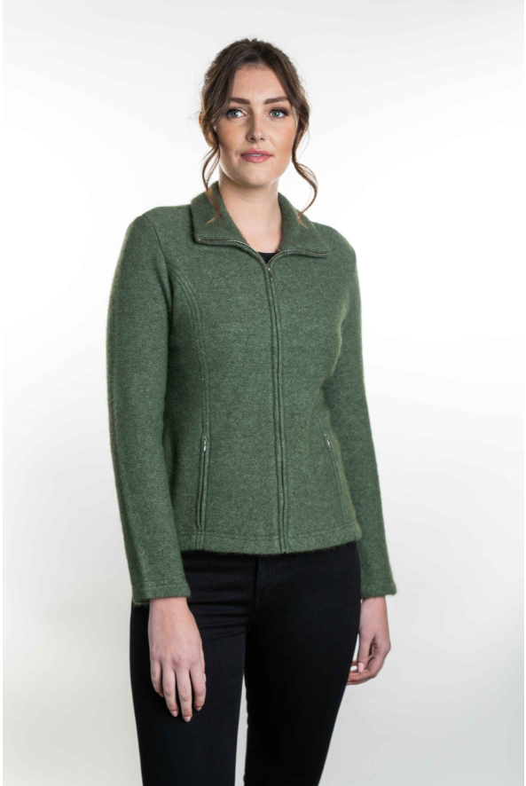 Koru Merino - Possum Shaped Zip Jacket (KO478)