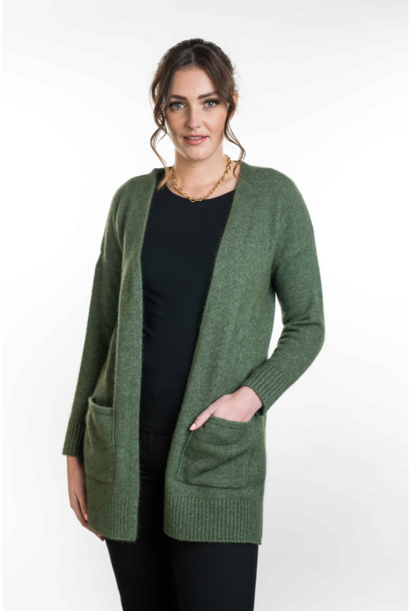 Koru - Merino - Possum Longline Cardigan (KO544)