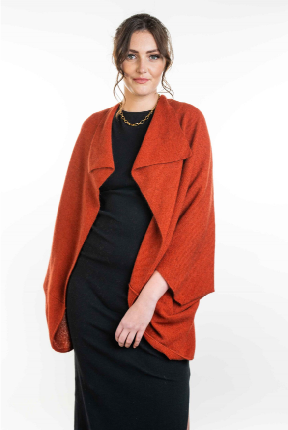 Koru Merino - Possum Moss Stitch Shrug (KO756)
