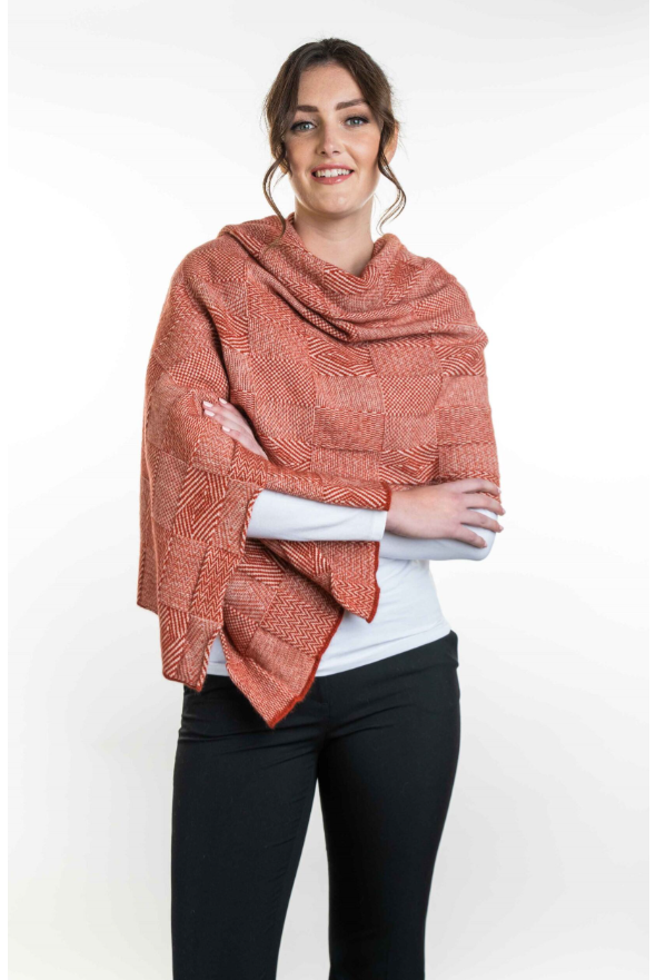 Koru - Merino - Possum Jacquard Wrap (KO554)