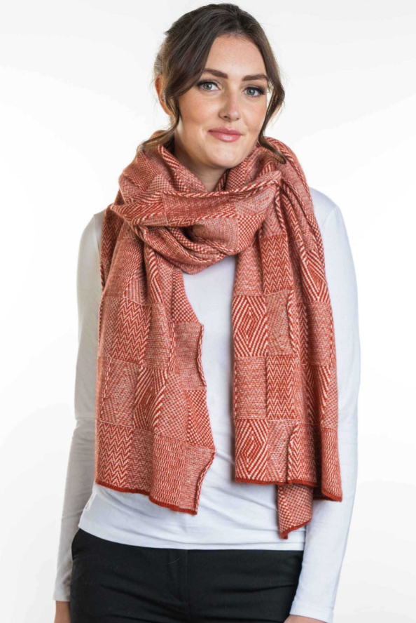 Koru - Merino - Possum Jacquard Wrap (KO554)