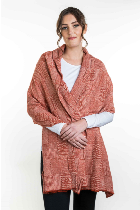 Koru - Merino - Possum Jacquard Wrap (KO554)