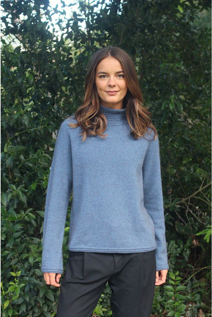 Zinity - Merino & Possum Harbour Jumper Light Blue