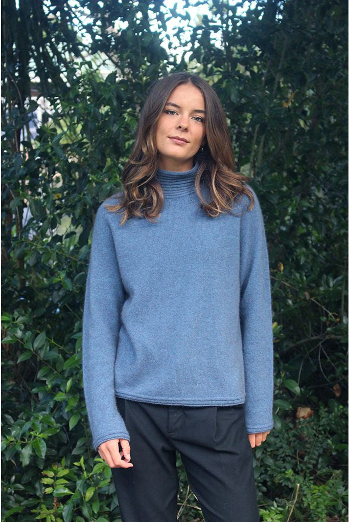 Zinity - Merino & Possum Harbour Jumper Light Blue