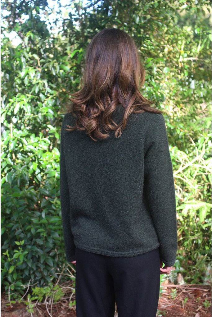 Zinity - Merino & Possum Harbour Jumper Moss