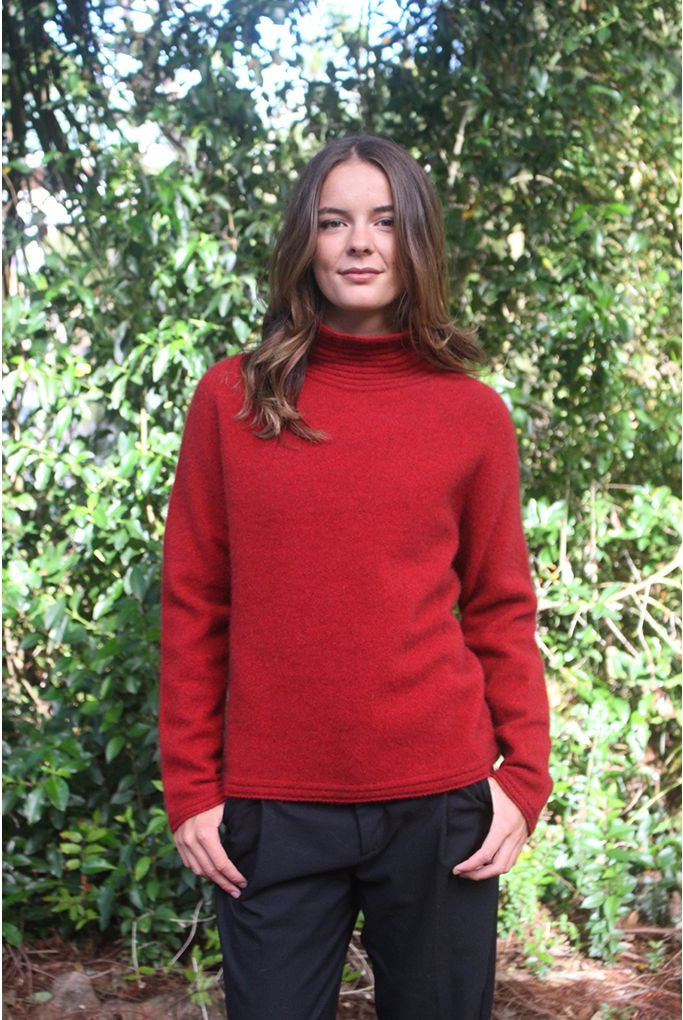 Zinity - Merino & Possum Harbour Jumper Red