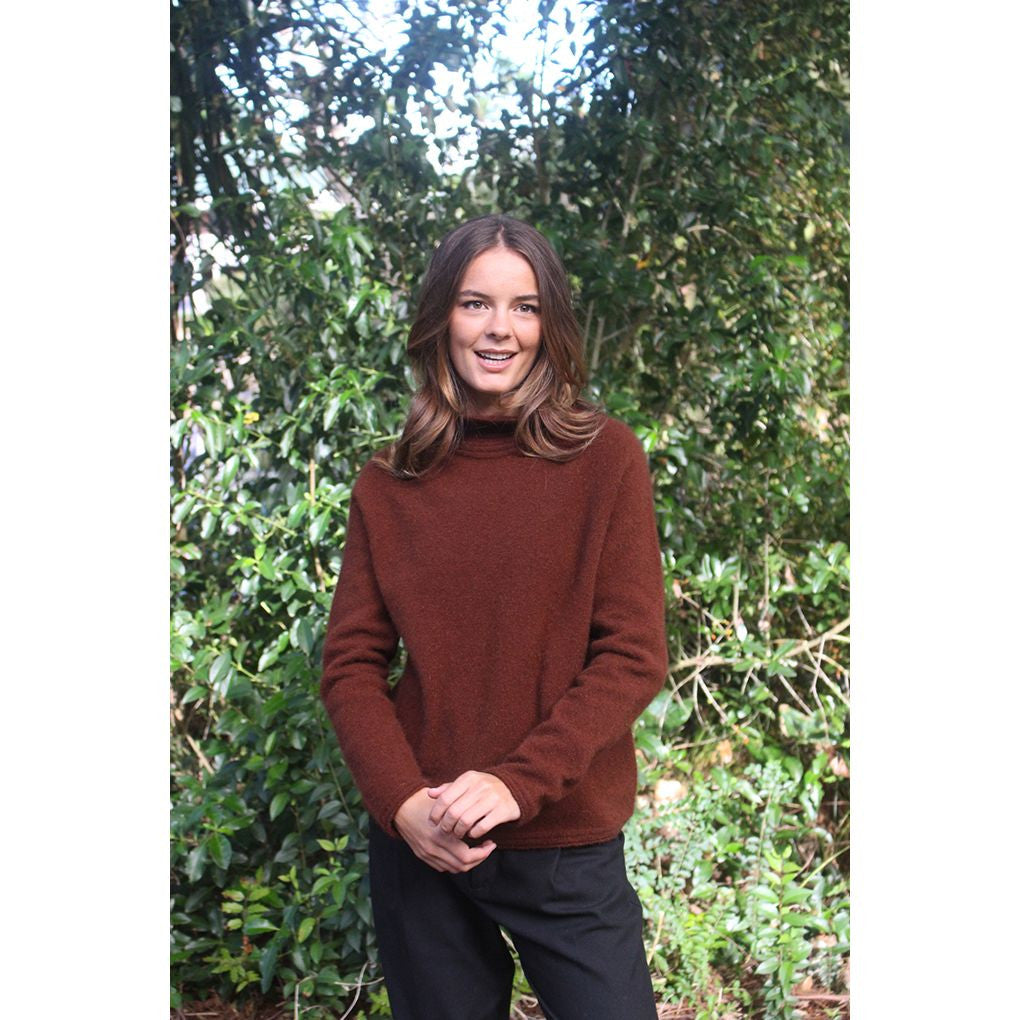 Zinity - Merino & Possum Harbour Jumper Russet