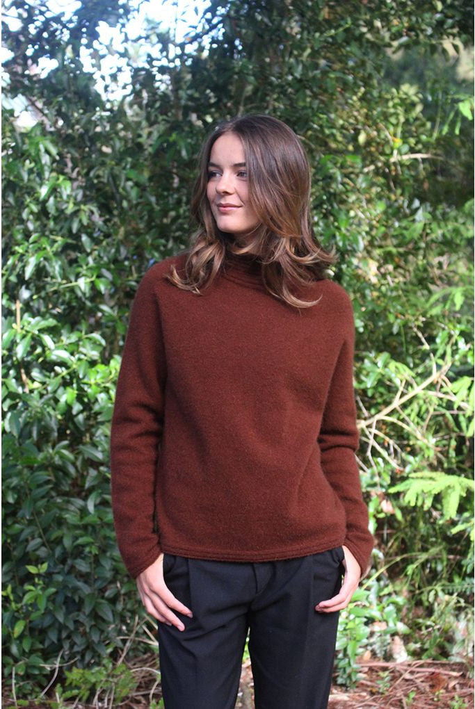 Zinity - Merino & Possum Harbour Jumper Russet