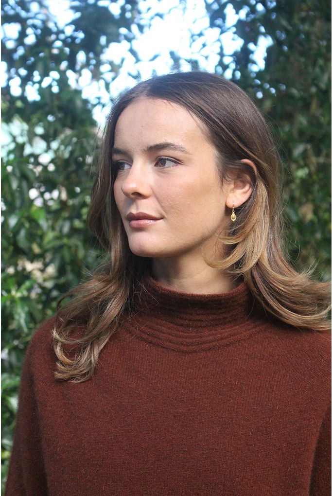 Zinity - Merino & Possum Harbour Jumper Russet
