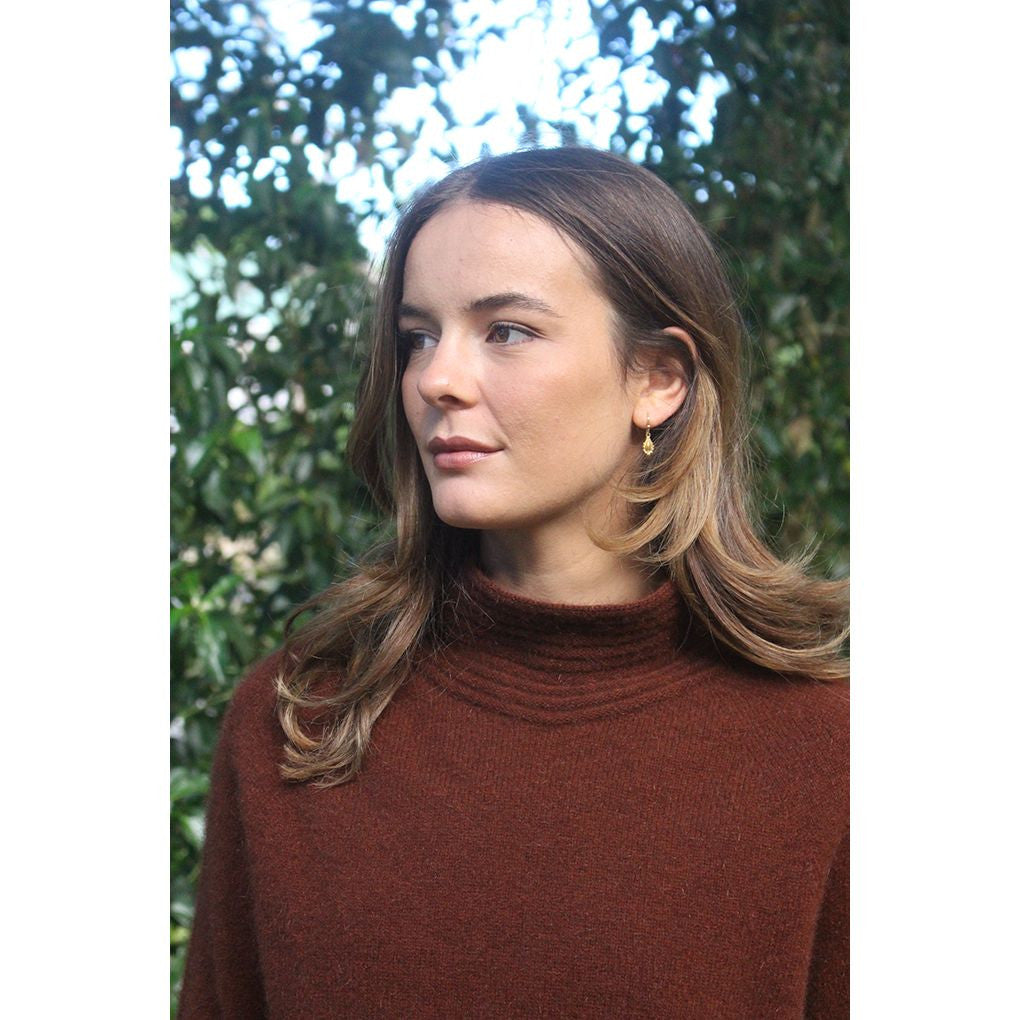 Zinity - Merino & Possum Harbour Jumper Russet