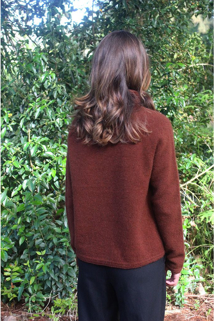 Zinity - Merino & Possum Harbour Jumper Russet