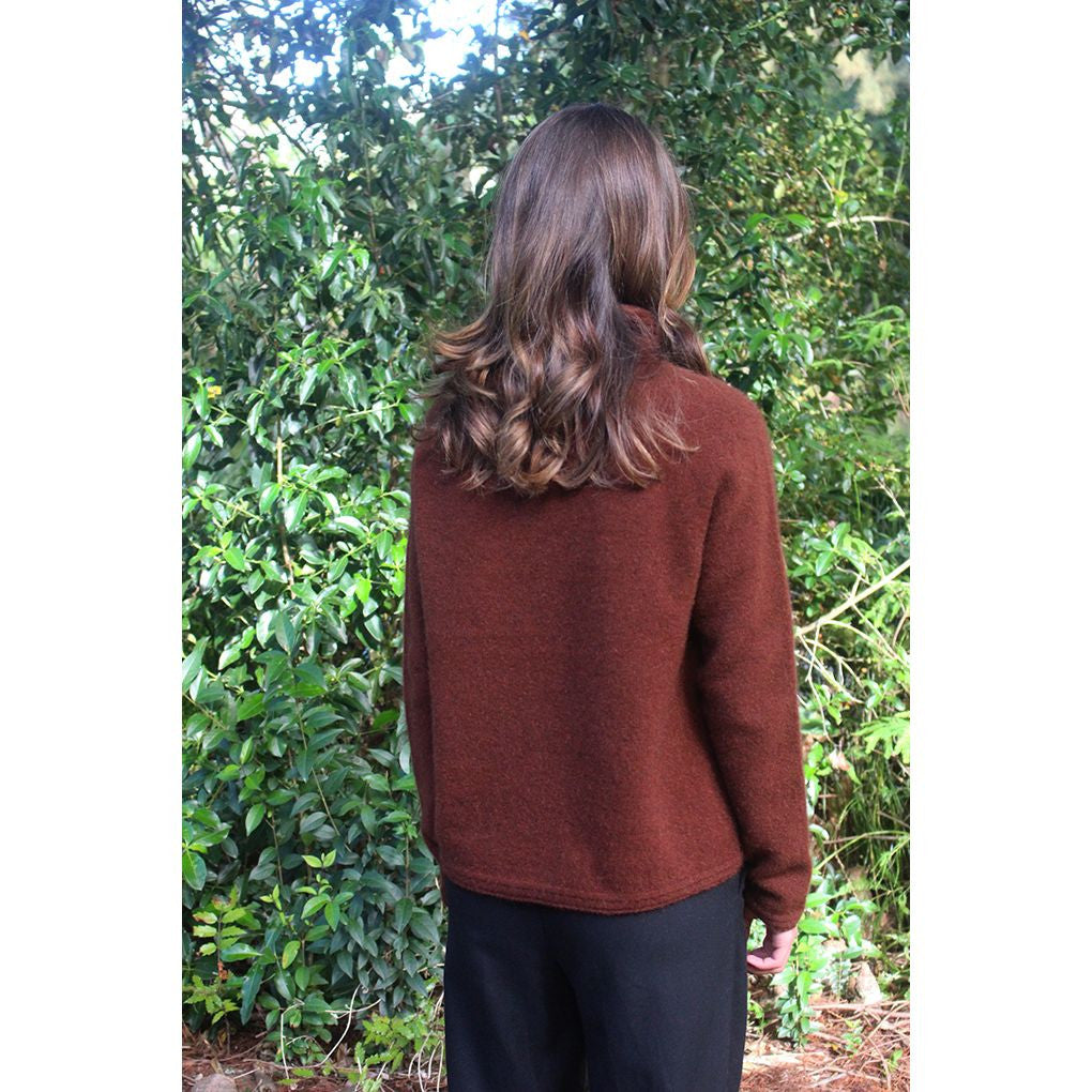 Zinity - Merino & Possum Harbour Jumper Russet